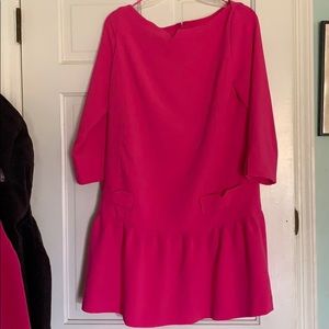 Victoria Beckham hot pink short dress.